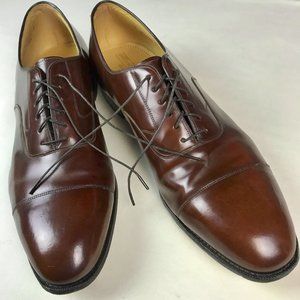 JOHNSTON & MURPHY Brown Leather Oxfords Size 16
